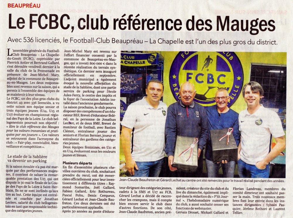 Le FCBC dans la presse !